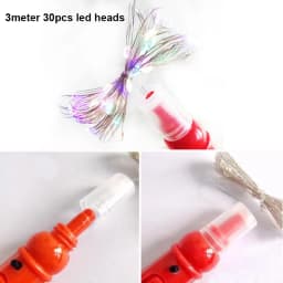 10-50pc Bobo Balloon LED Handle 3 Level Flashing Handle with 3M Light String with 30pc LED Light for Led Bobo Balloon Accessorie