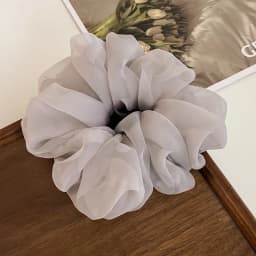 Woman Large Solid Color Chiffon Scrunchies Girls Sweet Rubber Band Lady Hair Accessories Hair Ties Ponytail Holders Ornaments