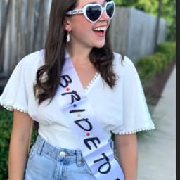 Bride I Do Crew sash Sunglasses Friend Theme Bachelorette hen Party bridal shower wedding decoration Photo props Bridesmaid gift