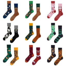Cross Border New Spring/Summer Personalized Cartoon AB Fashion Socks Creative Cartoon Couple Cotton Socks