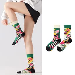 Cross Border New Spring/Summer Personalized Cartoon AB Fashion Socks Creative Cartoon Couple Cotton Socks