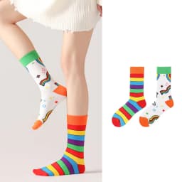 Cross Border New Spring/Summer Personalized Cartoon AB Fashion Socks Creative Cartoon Couple Cotton Socks