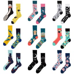 Cross Border New Spring/Summer Personalized Cartoon AB Fashion Socks Creative Cartoon Couple Cotton Socks