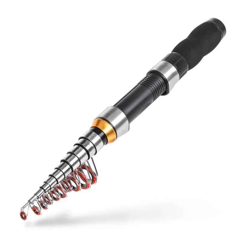 Portable Spin Fishing 1M/1.2M/1.5M/1.7M Rod Tough Carbon Fiber Power Telescopic Travel Sea Boat Fishing Rod