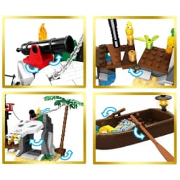 232pcs Pirate Boat Ship Seaside Treasure Island Building Blocks Bricks Sets Construction Toys For Children Boys Gift