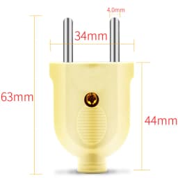 1pcs European 2 Pin AC Electric Power Male Plug 10A EU Female Socket Outlet Adapter Wire Rewireable Extension Cord Connector