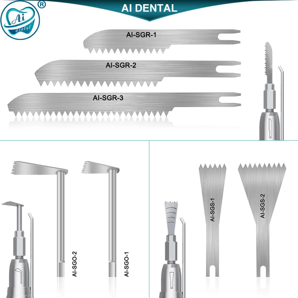 Dental Accessories Micro Saw Handpiece Saw Blades Bone Cutting Material Compatible AI-SGR-D/SGO-T/SGS-Y 1pcs