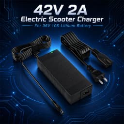 42V 2A   Charger for 36V Jetson Hiboy S2 Pro, Jetson Bolt Pro, Gotrax Sisigad, 13S 36 Volt Battery Pack
