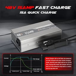 48V 15 AMP 15A Yamaha G19-G22 Golf Cart Waterproof Battery Charger for 48 Volt Golf Carts