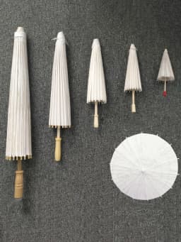 White Paper Umbrella Women Vintage Dance Prop Wedding Party Favors Christmas Home Ceiling Decors 20/30/40/60cm Paper Umbrella