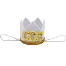 1Pcs One 1 2 3 Year Birthday Hat Crown Headband Happy Birthday Party Decor Kids 1st 2nd 3rd Anniversary Caps Photo Props Supplie