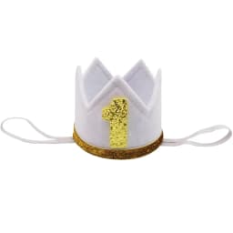 1Pcs One 1 2 3 Year Birthday Hat Crown Headband Happy Birthday Party Decor Kids 1st 2nd 3rd Anniversary Caps Photo Props Supplie