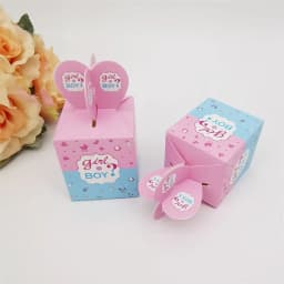 50pcs Gender Reveal Candy Boxes Creative Boygirl Birthday Candy Boxes Gender Reveal Party Decorations Supplies