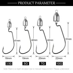 Spinpoler Bass Swing Jig Head Crappie Lure Ned Texas Rigs Fishing Gear 3.5g/5g/7g/10g Bullet Offset Weedless Worm Jigheads Pesca