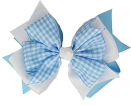 NEW Plaid Bows 4INCH School Hair Bows First Day Gingham Ribbon Stacked Bow Hair Clip Hairpin For Baby Girl Accessories