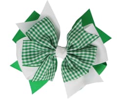 NEW Plaid Bows 4INCH School Hair Bows First Day Gingham Ribbon Stacked Bow Hair Clip Hairpin For Baby Girl Accessories