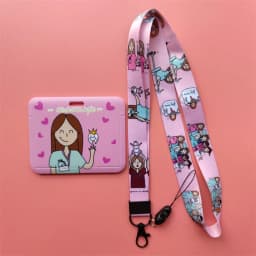 Doctor Nurse Horizonal Women's Lanyards ID Card Holder Badge Holders Hang Rope Lanyard Amusing Card Case Retractable Clip