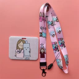 Doctor Nurse Horizonal Women's Lanyards ID Card Holder Badge Holders Hang Rope Lanyard Amusing Card Case Retractable Clip