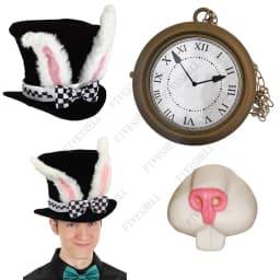 Easter Day Halloween Cosplay Costume Props Alice Mr. Rabbit White Rabbit Hat Cosplay Props Accessories