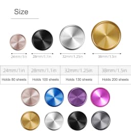 Fromthenon 11pcs Aluminium Alloy Mushroom Discs Notebook and Journals Book Binding Binder Rings Office Accessories Stationery