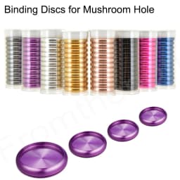 Fromthenon 11pcs Aluminium Alloy Mushroom Discs Notebook and Journals Book Binding Binder Rings Office Accessories Stationery