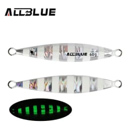 ALLBLUE SLOWER UP Z-Light Metal Jig Fishing Lure Slow Cast Jigging Spoon 20G 30G 40G 60G Artificial Shore Zinc Alloy Bait Tackle