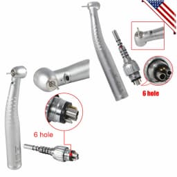 KAVO Style Dental High Speed Turbine Standard/Big Head Fiber Optic Led Handpiece With 6 Hole Quick Coupler Swivel