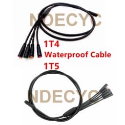Ebike 1T4 1T5 Julet Waterproof Cable 2 3 4 5 9 Pin Extension Cable for Display Controller Brake Light Throttle Conversion Line