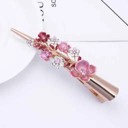 Women Gem Butterfly Steel Hair Clips Pins Hairpins Chinese Vintage Crown Wedding Classical Crystal Spring Clip Hair Accessories