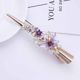 Women Gem Butterfly Steel Hair Clips Pins Hairpins Chinese Vintage Crown Wedding Classical Crystal Spring Clip Hair Accessories