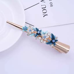 Women Gem Butterfly Steel Hair Clips Pins Hairpins Chinese Vintage Crown Wedding Classical Crystal Spring Clip Hair Accessories