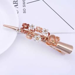 Women Gem Butterfly Steel Hair Clips Pins Hairpins Chinese Vintage Crown Wedding Classical Crystal Spring Clip Hair Accessories