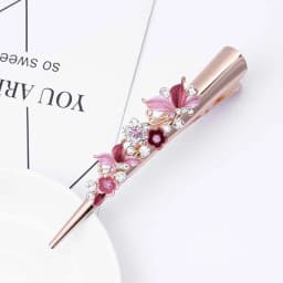 Women Gem Butterfly Steel Hair Clips Pins Hairpins Chinese Vintage Crown Wedding Classical Crystal Spring Clip Hair Accessories