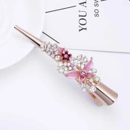 Women Gem Butterfly Steel Hair Clips Pins Hairpins Chinese Vintage Crown Wedding Classical Crystal Spring Clip Hair Accessories