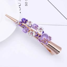 Women Gem Butterfly Steel Hair Clips Pins Hairpins Chinese Vintage Crown Wedding Classical Crystal Spring Clip Hair Accessories