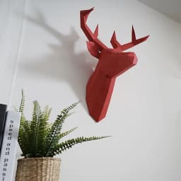 60x45x32cm New Home Decoration Accessories DIY Paper Handwork Vintage Antelope Head Abstract Room Wall Decor Deer Head Statues