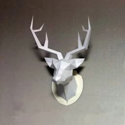 60x45x32cm New Home Decoration Accessories DIY Paper Handwork Vintage Antelope Head Abstract Room Wall Decor Deer Head Statues