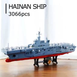 SEMBO Shandong Aircrafted Carrier Modular Building Blocks Military Navy Battleship Model Bricks WW2 Soldiers Toys For Kid Gift
