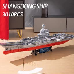 SEMBO Shandong Aircrafted Carrier Modular Building Blocks Military Navy Battleship Model Bricks WW2 Soldiers Toys For Kid Gift