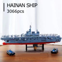 SEMBO Shandong Aircrafted Carrier Modular Building Blocks Military Navy Battleship Model Bricks WW2 Soldiers Toys For Kid Gift
