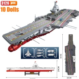 SEMBO Shandong Aircrafted Carrier Modular Building Blocks Military Navy Battleship Model Bricks WW2 Soldiers Toys For Kid Gift