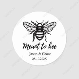 Personalized Meant To Bee Labels Honey Wedding Favors Stickers Custom Text Marriage Labels Glossy/Kraft Paper