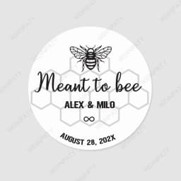 Personalized Meant To Bee Labels Honey Wedding Favors Stickers Custom Text Marriage Labels Glossy/Kraft Paper