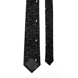 New 8cm Wide Black Tie Men's Cute Fun Kitten Dark Style Neckties Hip-Hop Street Shirt Accessories Casual Business Wedding Party