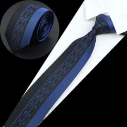 New Mens Luxury Neck Tie Fashion Jacquard Woven Skinny Slim 6cm Black Blue Floral Paisley Necktie Banquet Party Shirt Gift