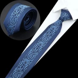 New Mens Luxury Neck Tie Fashion Jacquard Woven Skinny Slim 6cm Black Blue Floral Paisley Necktie Banquet Party Shirt Gift