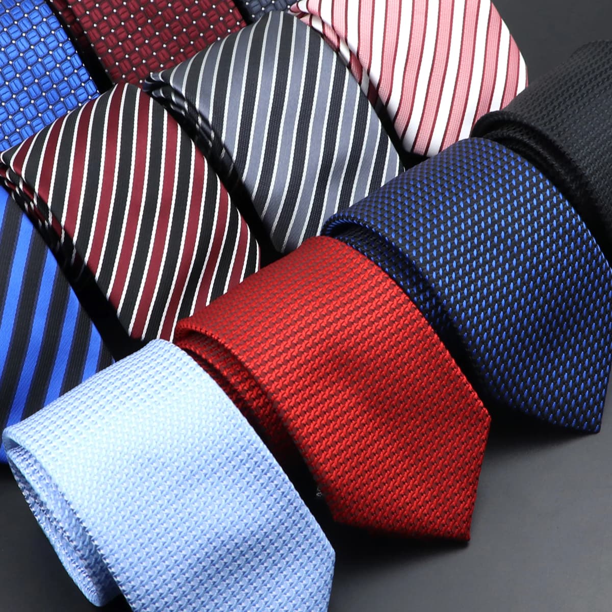 Fashion Stripe Neckties Classic Men's Solid Tie Polka Dots Wedding Business Tie Jacquard Woven Neck Ties Shirt Accessories Gift