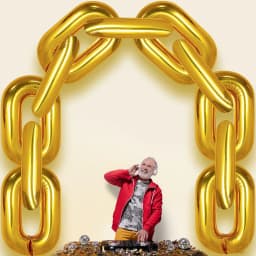 30Pcs 16inch Gold Chain Balloons Inflatable Golden Chain Foil Balloon For 80s 90s Party Decor Disco Ball Hip Hop Weddings Decors