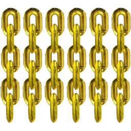 30Pcs 16inch Gold Chain Balloons Inflatable Golden Chain Foil Balloon For 80s 90s Party Decor Disco Ball Hip Hop Weddings Decors