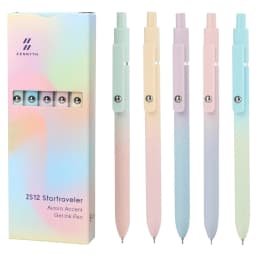 Kaco Morandi Retractable Gel Pen Set 0.5mm Writing Gel Ink Pens Black Anti-fatigue Kawaii School Stationery Kakao Office Penna